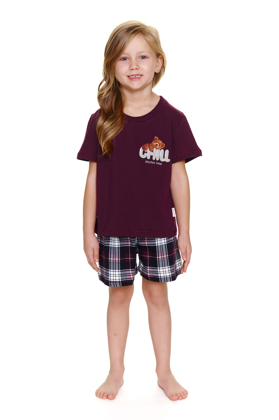 7202 "Chill" Pijamale pentru copii unisex Doctor Nap - visiniu