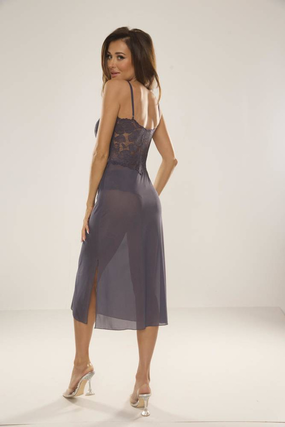 469 Alison Forex cămașă de noapte fără bretele - gri