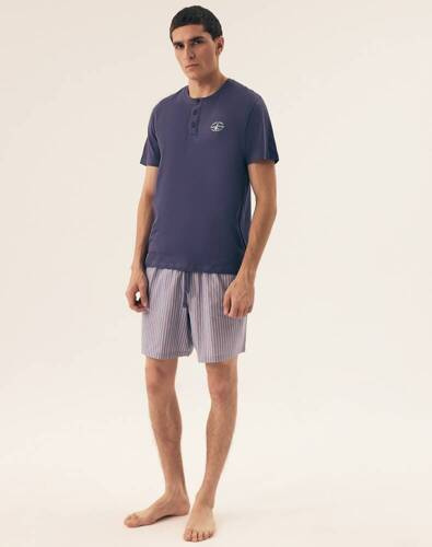 42789 Pijamale pentru bărbați Octave Henderson - bleumarin