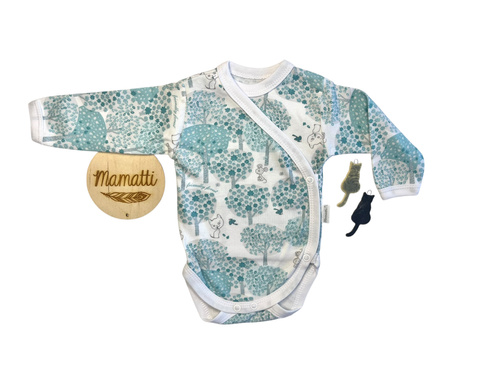 Body plic cu mâneci lungi pentru fete Mamatti BD15126 - 100% bumbac, delicat și confortabil