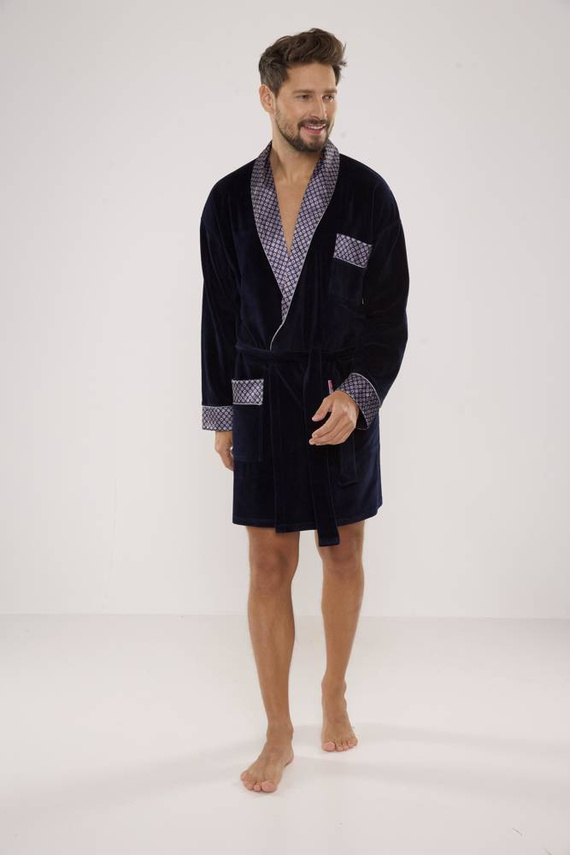 772 Bonjour halat de baie forex pentru bărbați - albastru marin