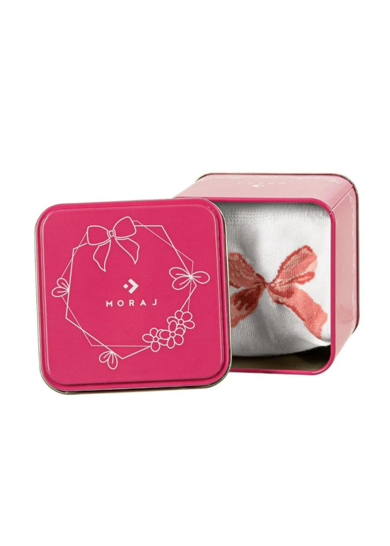 Șosete CSLW700-001 Moraj – Șosete pentru Femei în Cutie Cadou cu Model Delicat de Fundiță