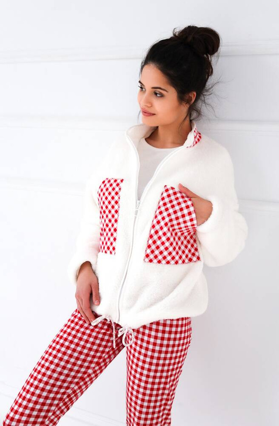 Bluză perfectă pentru femei Sensis - crem-roșu