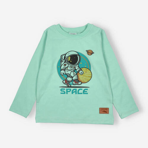 KAR-1006/PIS Bluză băiat cu mâneci lungi Lagarto Verde fistic