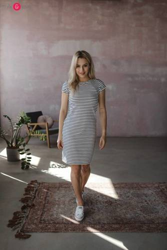 Milky Dress Sukienka do karmienia Milk&Love w paski