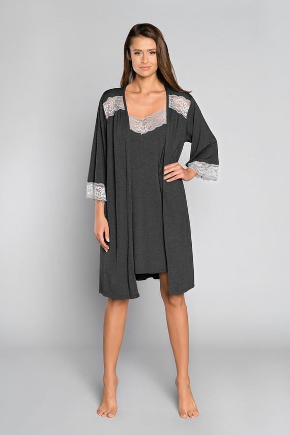 Halat pentru femei Sonata Italian Fashion dark mélange