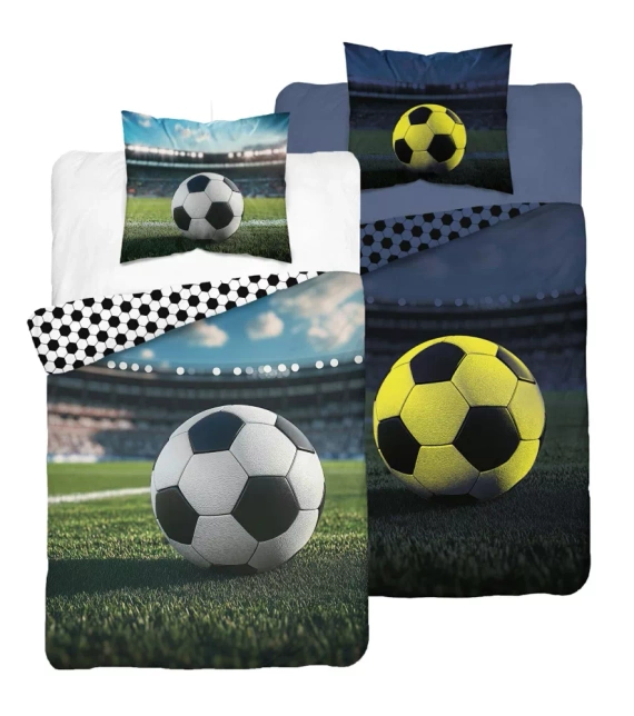 5546 A Fluo 95 Lenjerie de pat strălucește în întuneric stadion de fotbal 100% bumbac | Pentru copii Detexpol