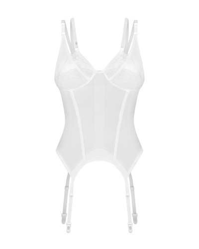 Corset Arrowel Corset dama Obsessive - alb