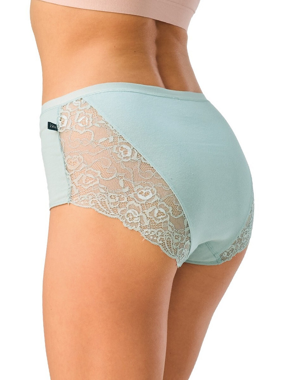 LPF 570 chiloți damă maxi bikini din bumbac cu dantelă – set 2 bucăți