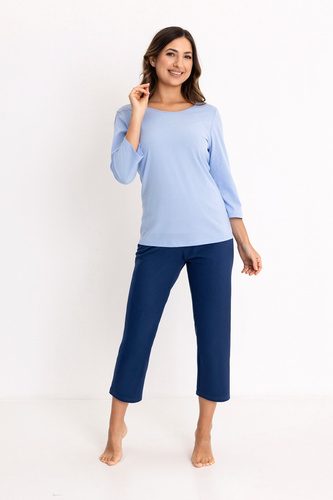 Regina 744 3/4 pijama damă 100% bumbac pantaloni 7/8