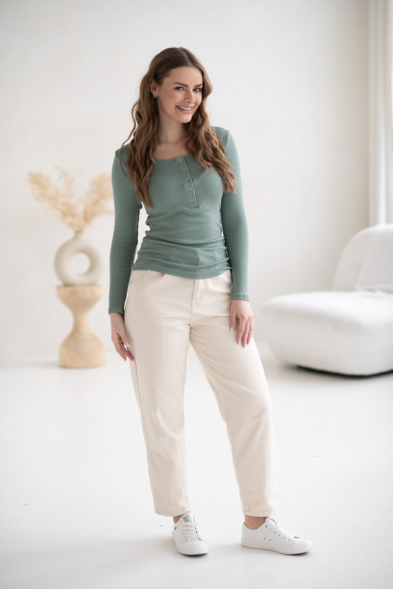 Bluză graviditate și alăptare Tummy Milk&Love vâscoză sage