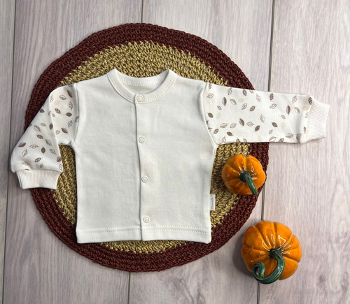 Salopeta pentru bebelusi Mamatti KA15410 frunze – bumbac, capse