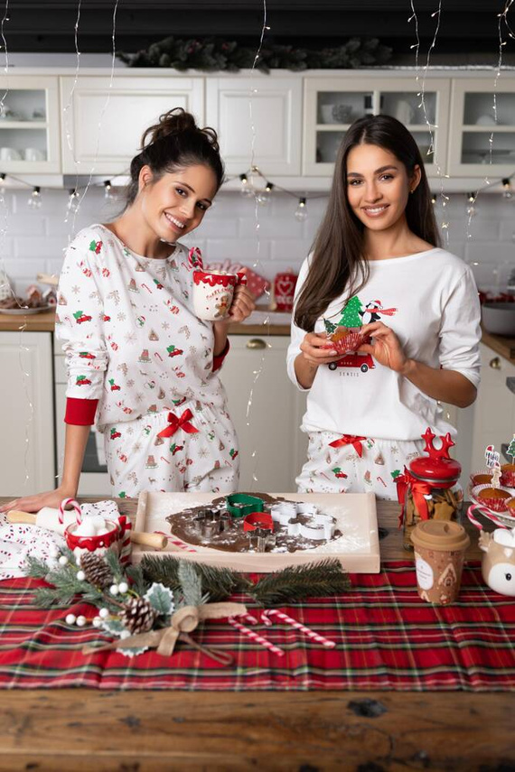 Pijama pentru femei Samantha Sensis -ecru