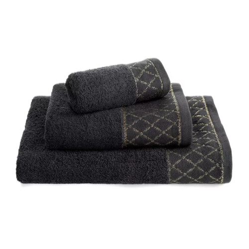 Set prosoape Eurofirany 3 piese moi absorbante elegante premium Layla black