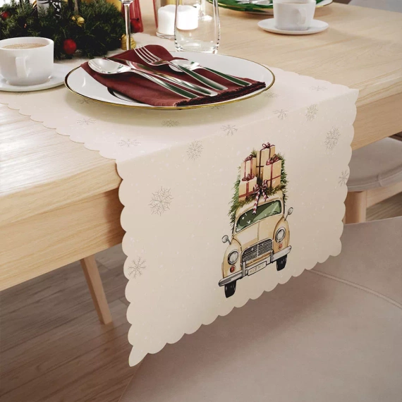 PBN283 Masina de Crăciun pentru mașină de epocă Copertina bej