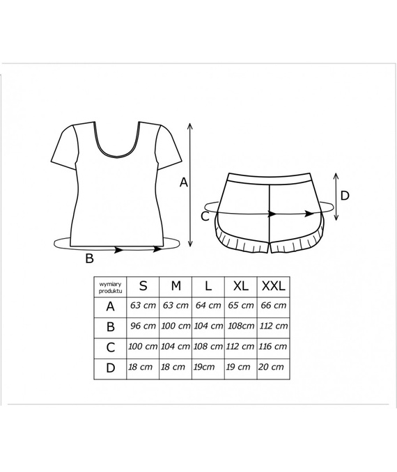 Pijamale pentru femei Bear Short Donna - Bumbac, Crăciun, cu volane