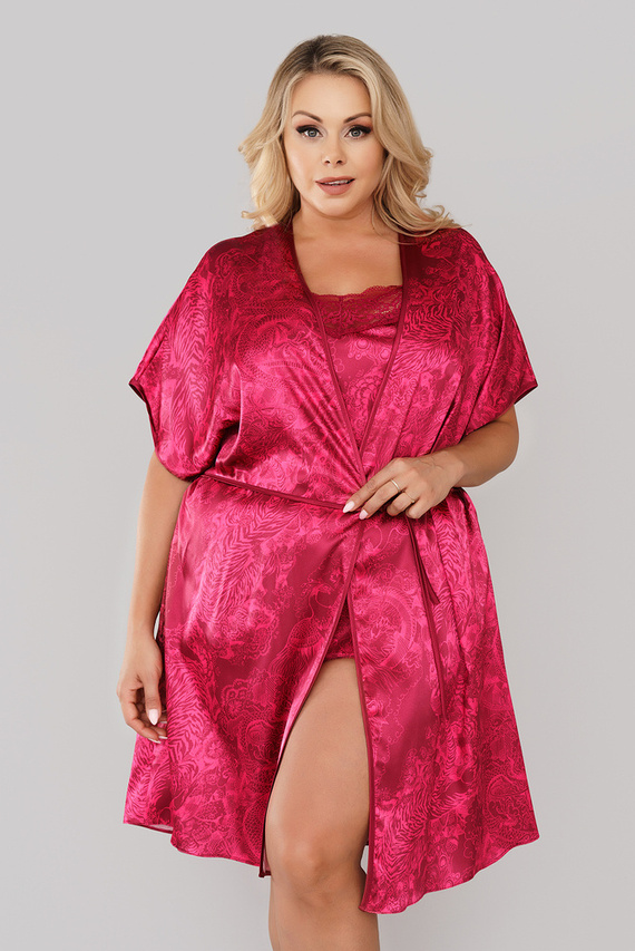 Impresja Halat de baie pentru femei Italian Fashion burgundy