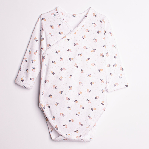 Body lung pentru fetiță din bumbac Nicol 220096 – model floral