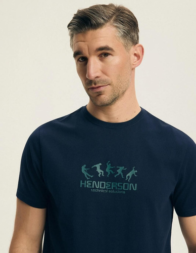 Pijamale bărbați Henderson Core 44499 Bet Navy 100% bumbac mânecă scurtă