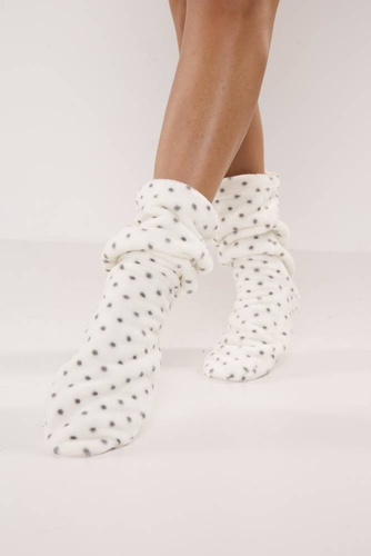 553/554 Wellsoft Smooth șosete de somn De Lafense - ecru puncte mici