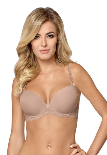 Sutien push-up Ida Mocca Mefemi by Nipplex – modelator cu inserții din silicon, microfibră netedă, armături laterale și bretele detașabile