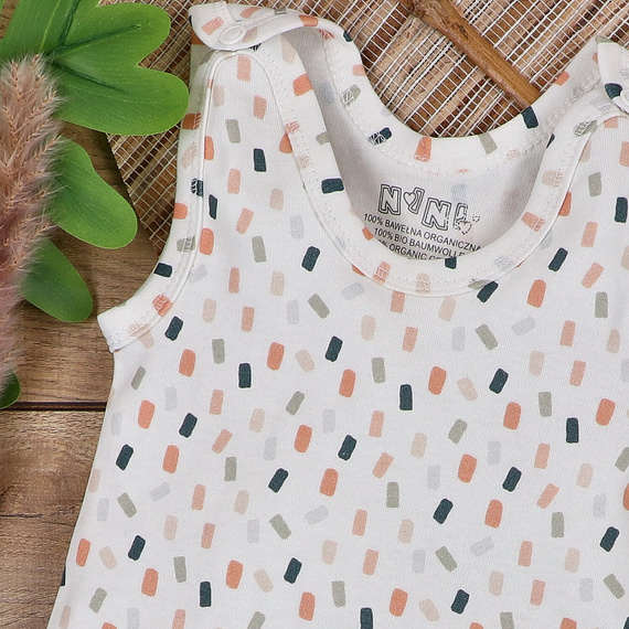 ABN-5325/KRE Costume de dormit Nini din bumbac organic, crem