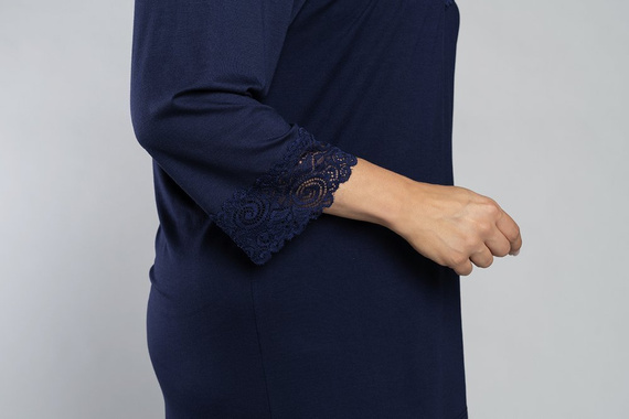 Izyda Pijama 3/4 mâneci, 3/4 pantaloni Italian Fashion - albastru marin