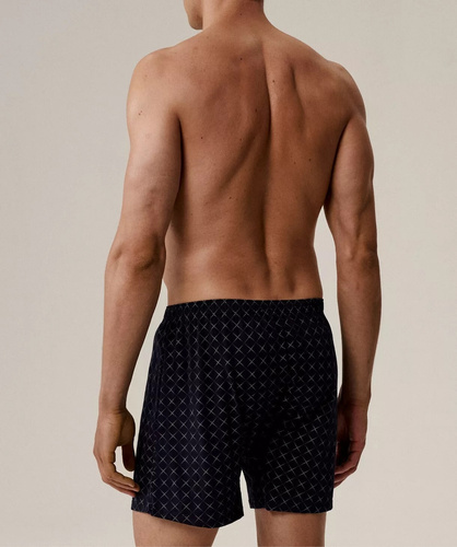 Boxeri bărbătești Atlantic 2MBX-077 bumbac bleumarin - croială lejeră, set de 2