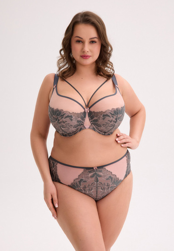 Sutien BS 1318 Priya Gaia – maxi cu semi-umflat, roz grafit, elegant și confortabil