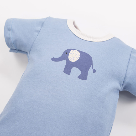 Body elefant cu maneca scurta Eevi - albastru
