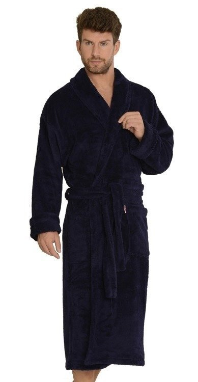 811 De Lafense halat de pluș pentru bărbați - albastru marin