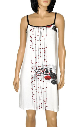 428 Alejandra III Forex cămașă de noapte fără bretele - alb