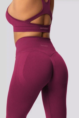 Colanți push-up Spaio PRO talie înaltă modelatori opaci red wine