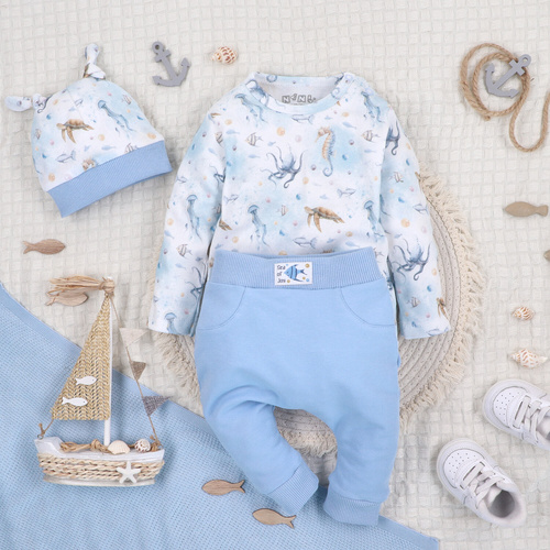 ABN-5445 Body Nini din bumbac organic Sea Of Joy – bumbac organic, mânecă lungă