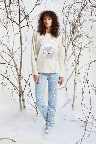 Zerda Sorbetto – pijamale de damă din bumbac cu aplicație 3D