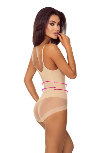 Body 7006 Ofelia Lapinee bej Body modelator sub bust, modelare siluetă