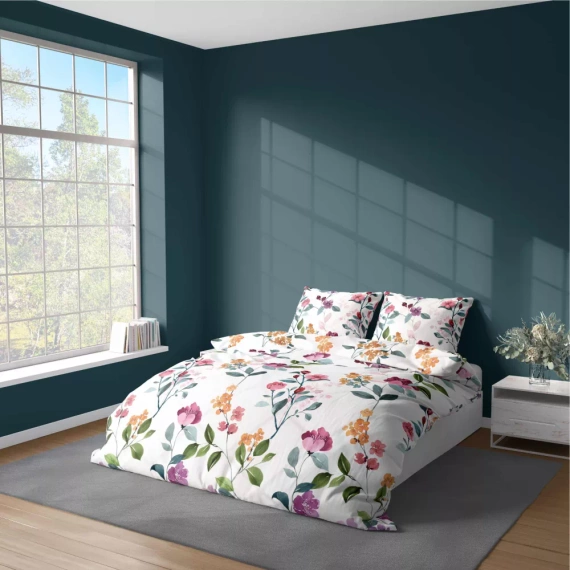 5033 A Lenjerie de pat din microfibră botanică Detexpol, violet