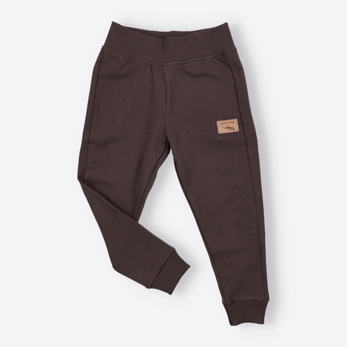 KAR-0040/BRA Pantaloni de trening pentru baieti Lagarto Verde ciocolata - comozi, bumbac, productie poloneza