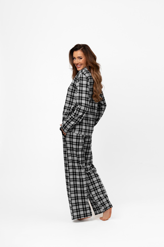 Pijama pentru femei Klara - 100% bumbac, mânecă lungă și pantaloni Italian Fashion  