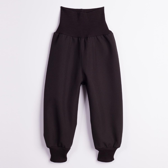 Nicol Pantaloni softshell copii 229055 polar talie înaltă cu manșete - negru