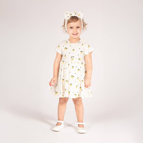 212159 Tola Rochie-body cu maneci scurte Nicol - crem