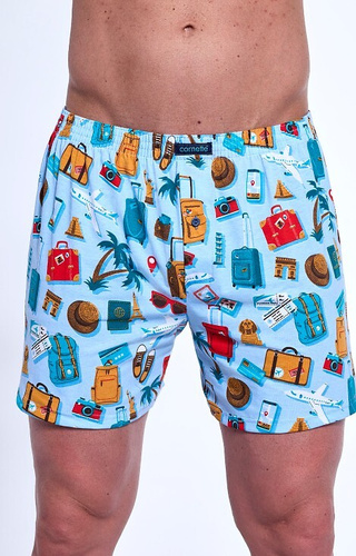 001/169 011/169 Boxer bărbați Classic Cornette - albastru deschis