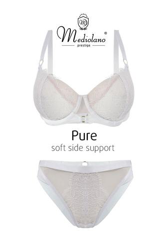 Mediolano Pure Soft Side Support 19260 sutien soft alb cu dantelă