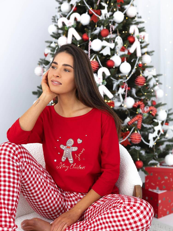 Sensis Christmas Cookie Pijama de damă - roșu