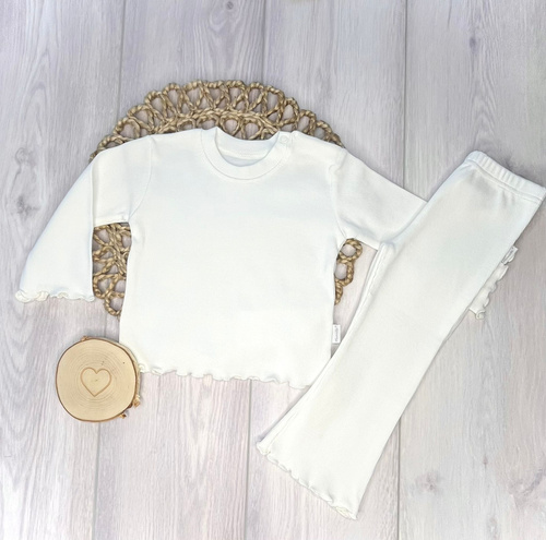 BI002 Bluză fetiță cu mânecă lungă Mamatti - albă