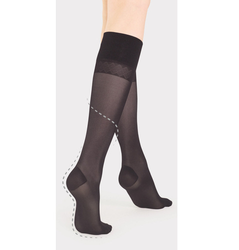 M 2103 Travel Firm Șosete până la genunchi 40 den Fiore - negru