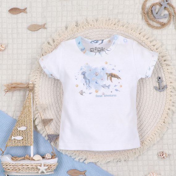 ABN-5455 Tricou pentru bebeluși Sea Of Joy Nini – bumbac organic, pentru băiat