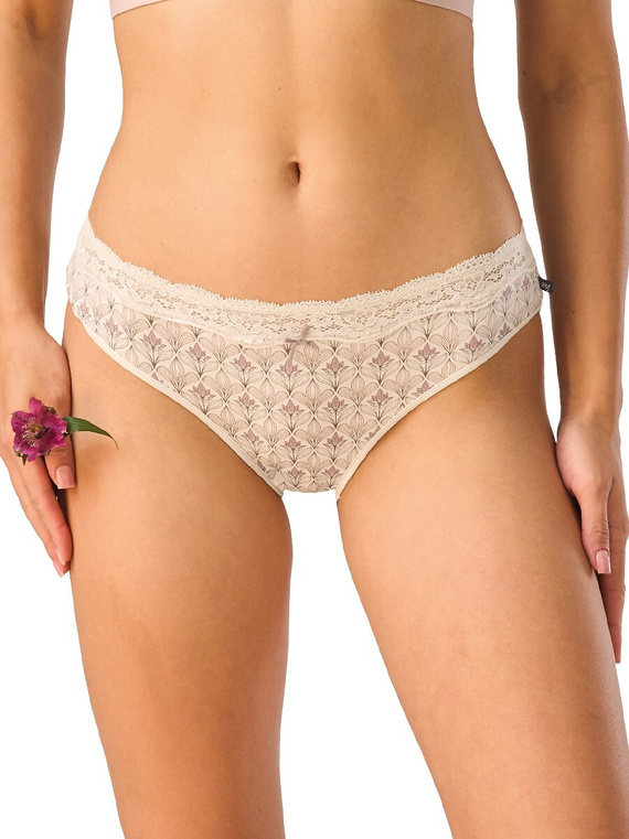 Chiloți Mini Bikini Key LPR 505 B26 A2 2-Pak din bumbac cu dantelă