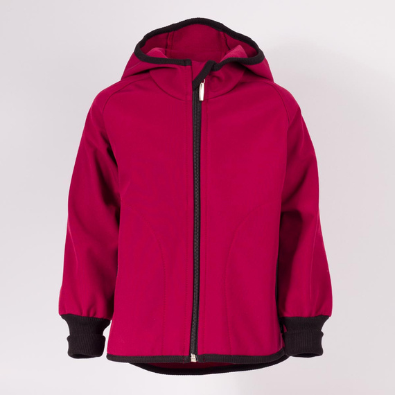 229002 Nicol Geacă softshell pentru fete cu glugă, polar, reflectorizantă - bordo