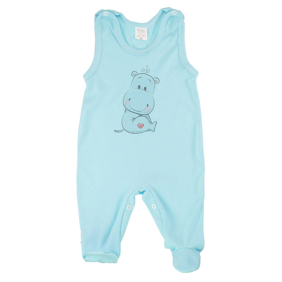 Salopete pentru bebelusi vesele Hippo Martex, albastre